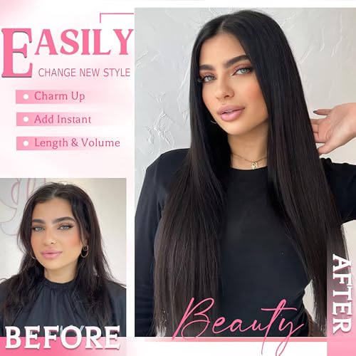 100g Natural Black Brazilian Remy Clip-in Hair Extensions