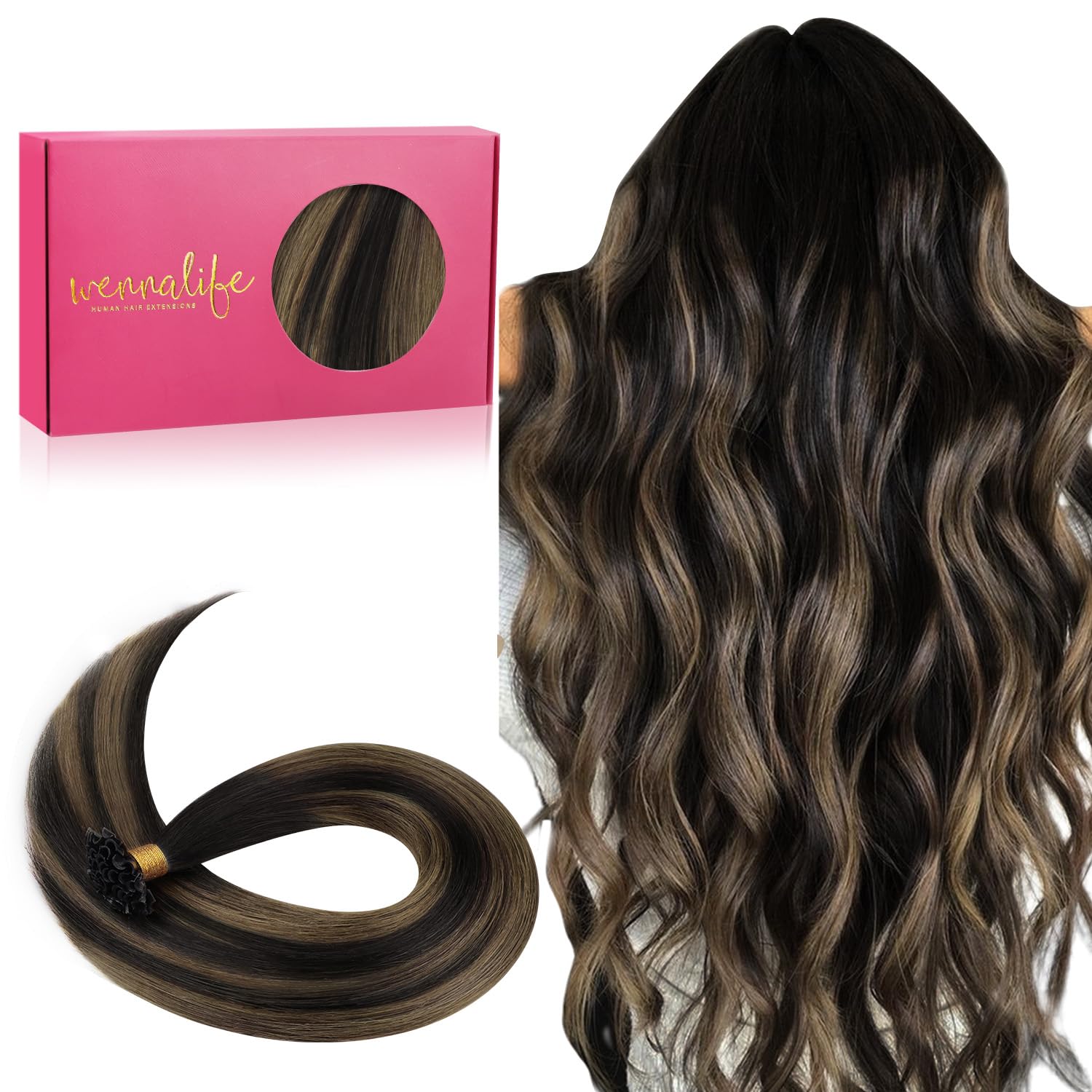 WENNALIFE Hair Extensions for Women: Clip In & U Tip Human Hair